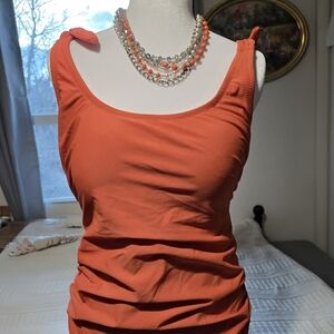 Kona Sol Vibrant Orange Tank Top